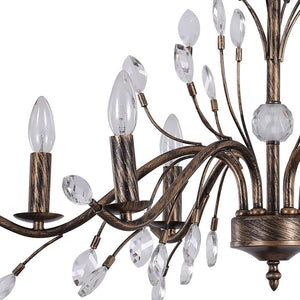 Vintage Antique Crystal Floral Chandelier