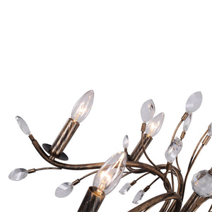 Vintage Antique Crystal Floral Chandelier