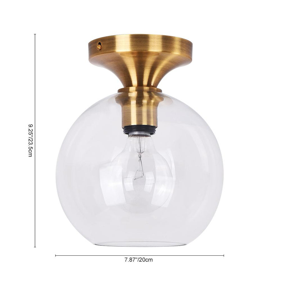 LightFixturesia-1-light Simple Flush Mount Globe Light-Semi Flush Light-Default Title-
