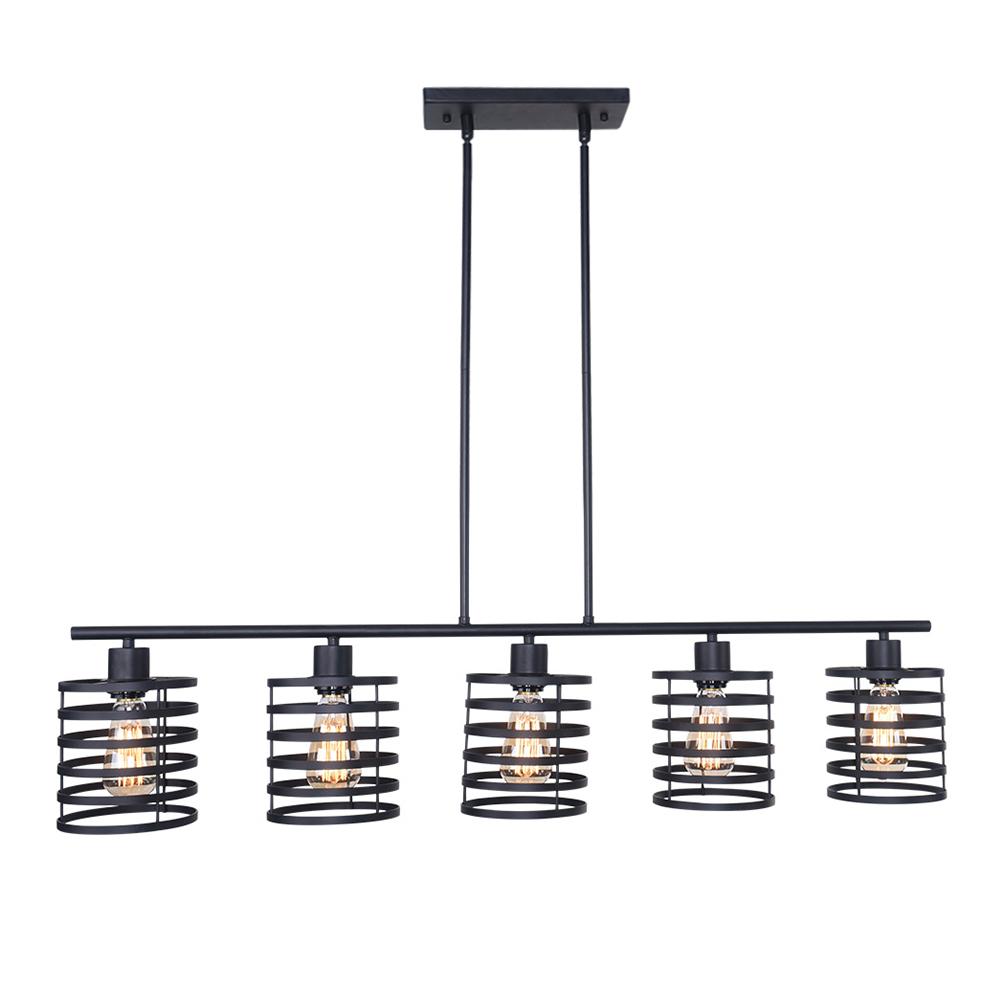 5-light Kitchen Island Linear Pendant Lighting | LightFixturesUSA ...