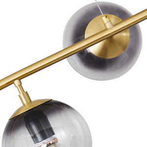 LightFixturesia-6-light Glass Globe Linear Chandelier-Kitchen Island Pendant-Default Title-
