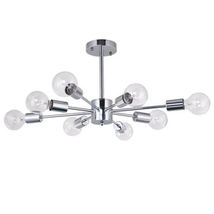 LightFixturesia-8-light Sputnik Style Chrome Ceiling Light-Semi Flush Light-Default Title-