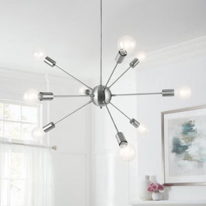 9-light Mid-century Sputnik Light Fixture | LightFixturesUSA, 9-light ...