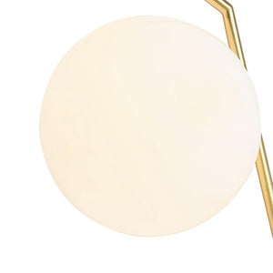 LightFixturesia-Contemporary 1-light Opal Glass Globe Pendant Light-Pendant Light-Polished Nickel-11"