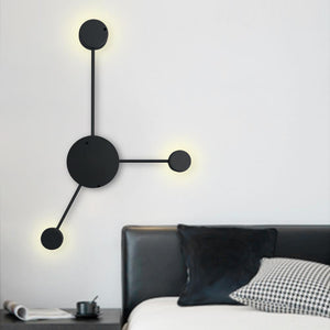 LightFixturesia-Contemporary Black LED Wall Light-Wall Sconce-3 Lt-