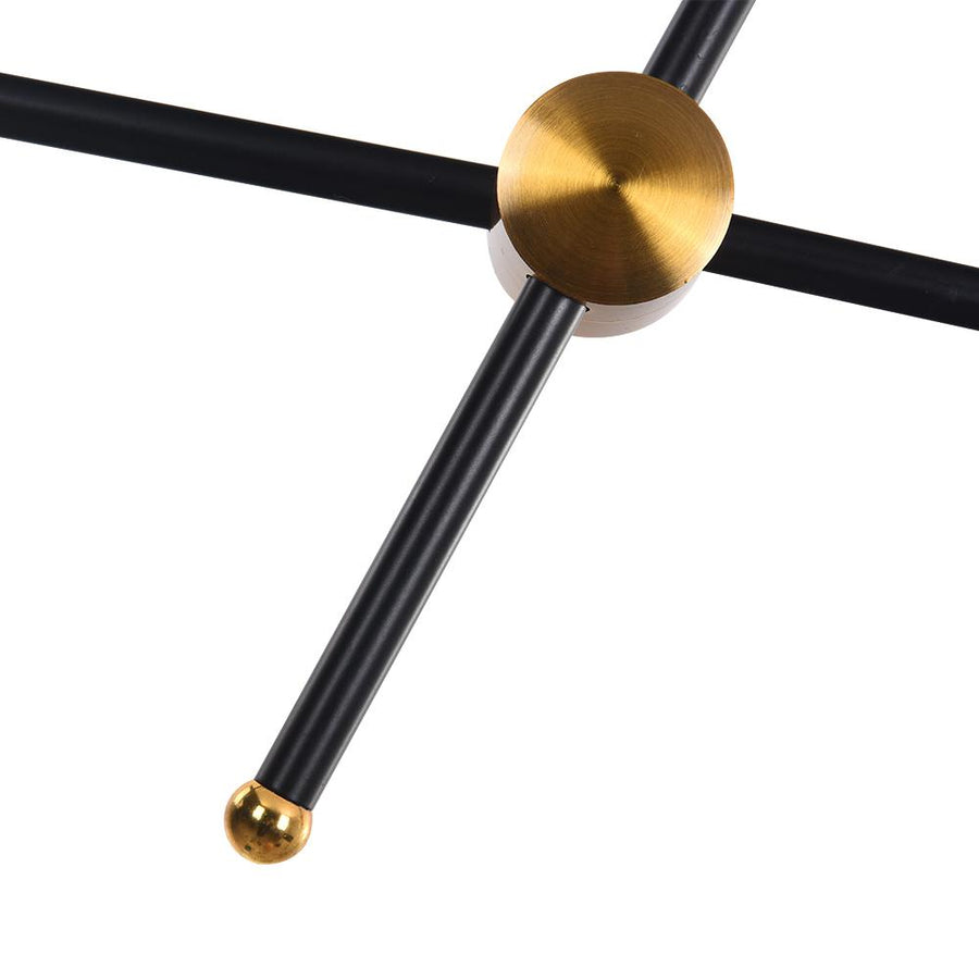 LightFixturesia-Contemporary Globe Linear Black Sputnik Chandelier-Chandelier-3 Lt-