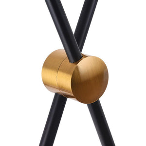 LightFixturesia-Contemporary Globe Linear Black Sputnik Chandelier-Chandelier-3 Lt-