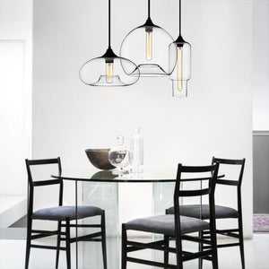 LightFixturesia-Glass Linear 3-light Island Pendant-Kitchen Island Pendant-Default Title-