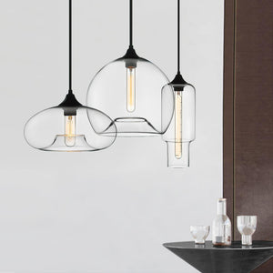 LightFixturesia-Glass Linear 3-light Island Pendant-Kitchen Island Pendant-Default Title-