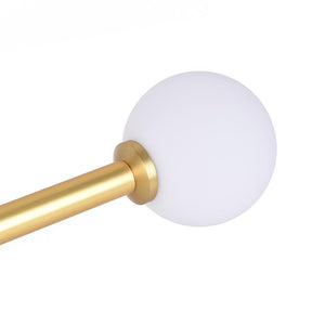 LightFixturesia-Gold Sputnik Semi Flush Mount Chandelier-Semi Flush Light-6 Lt-