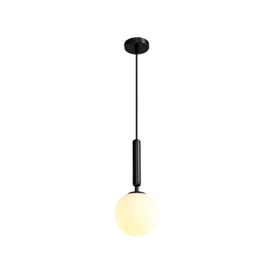 LightFixturesia-Mid-century 1-light Glass Globe Pendant Light-Pendant Light-Black-