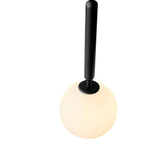 LightFixturesia-Mid-century 1-light Glass Globe Pendant Light-Pendant Light-Black-