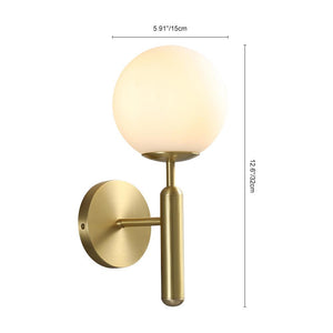 LightFixturesia-Mid-century 1-light Globe Wall Sconce-Wall Sconce-Black-