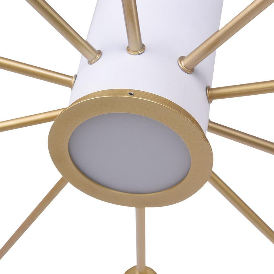 LightFixturesia-Mid-century Flush Mount Sputnik Ceiling Light-Semi Flush Light-Gold-