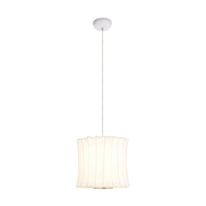 LightFixturesia-Mid-century Modern Single White Pendant Light-Pendant Light-Drum-
