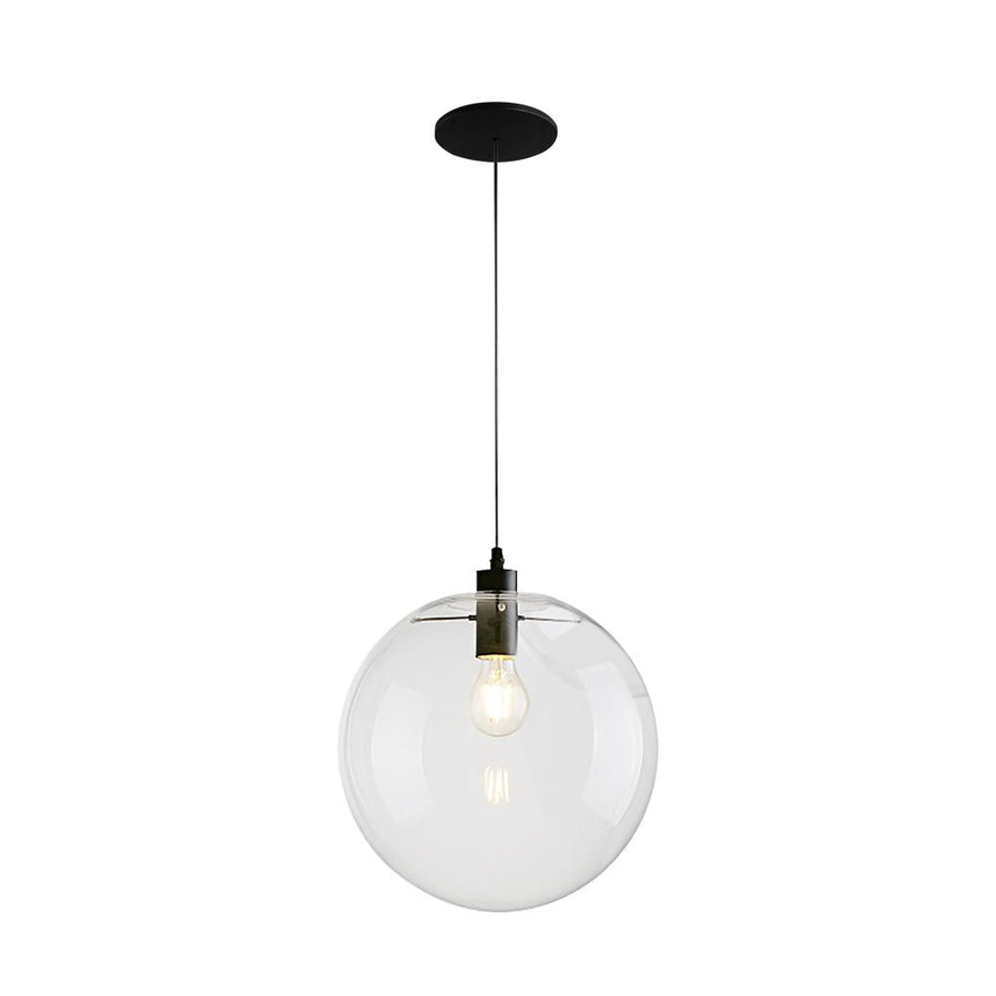 LightFixturesia-Minimalist 1-light Single Globe Glass Pendant Light-Pendant Light-12"-
