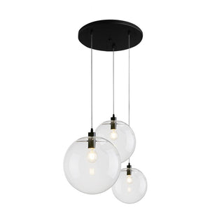 LightFixturesia-Minimalist 1-light Single Globe Glass Pendant Light-Pendant Light-3 Lt-Round Canopy-