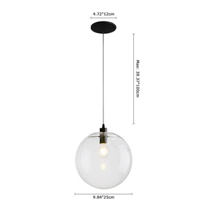 LightFixturesia-Minimalist 1-light Single Globe Glass Pendant Light-Pendant Light-8"-