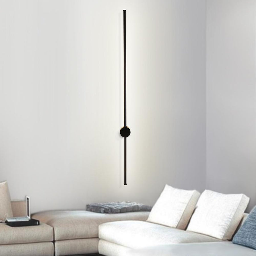 Minimalist Linear Wall Lamp/Black + Plug