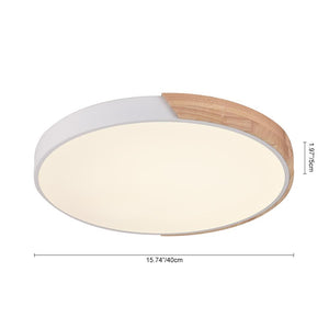 LightFixturesia-Minimalist LED Flush Mount Drum Light-Flush Mount Light-White-Natural White