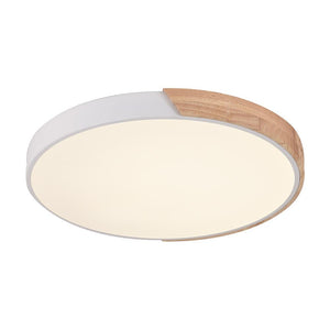 LightFixturesia-Minimalist LED Flush Mount Drum Light-Flush Mount Light-White-Natural White