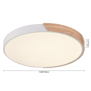 LightFixturesia-Minimalist LED Flush Mount Drum Light-Flush Mount Light-White-Natural White