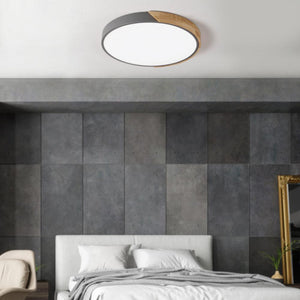 LightFixturesia-Minimalist LED Flush Mount Drum Light-Flush Mount Light-White-Natural White