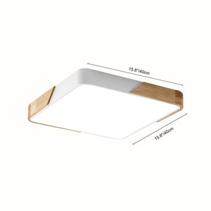 LightFixturesia-Minimalist Square LED Ceiling Light-Flush Mount Light-Dimmable with Remote Control-