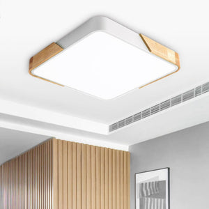 LightFixturesia-Minimalist Square LED Ceiling Light-Flush Mount Light-Dimmable with Remote Control-
