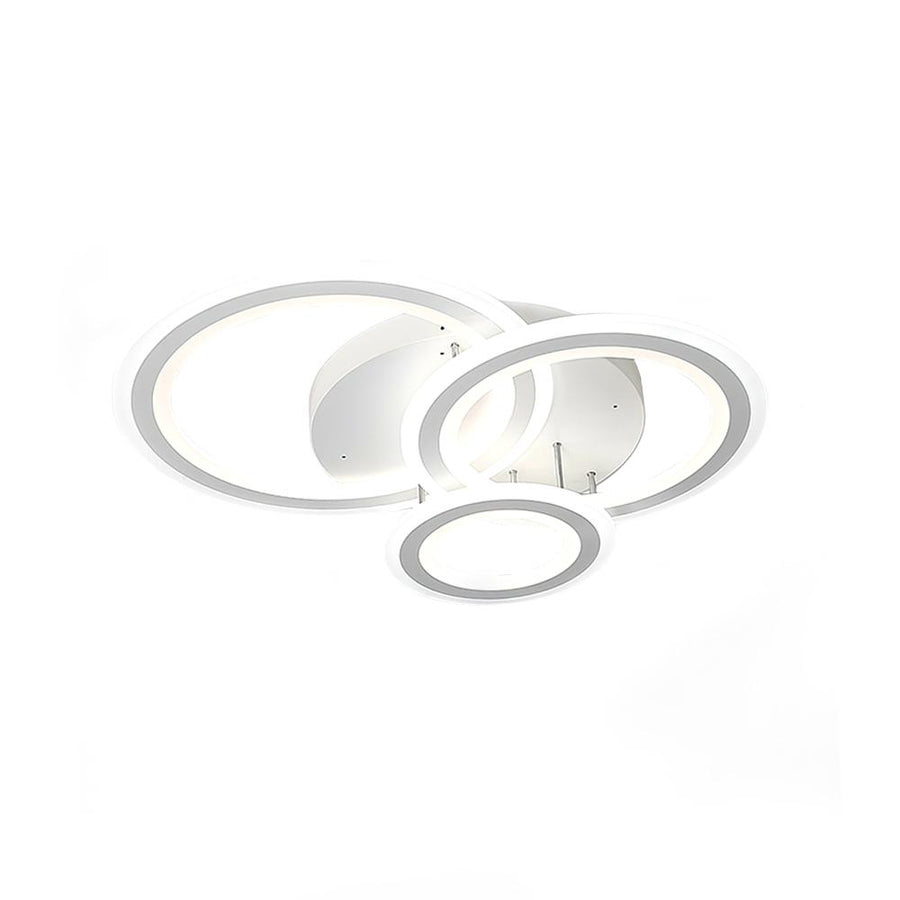 LightFixturesia-Modern 3-Ring Semi Flush LED Circle Light-Semi Flush Light-Cool White-