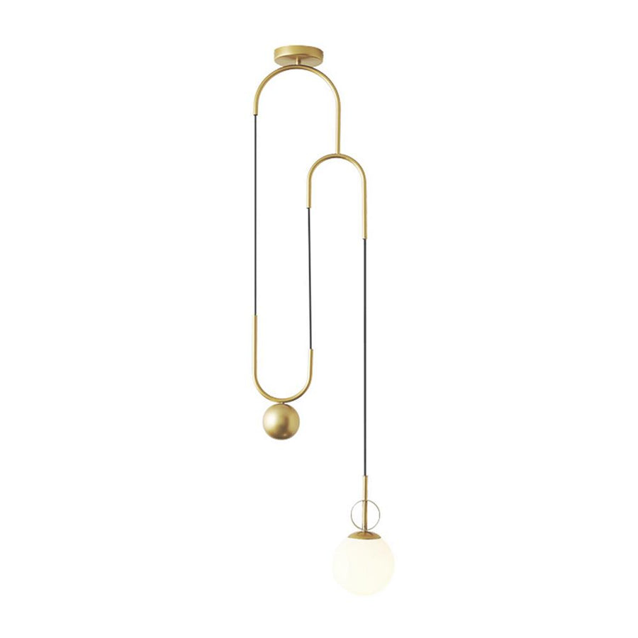 LightFixturesia-Modern Brass Lifting Globe Pendant Light-Pendant Light-Default Title-