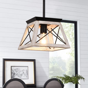 LightFixturesia-Modern Farmhouse Geometric Lantern Pendant Light-Pendant Light-Default Title-