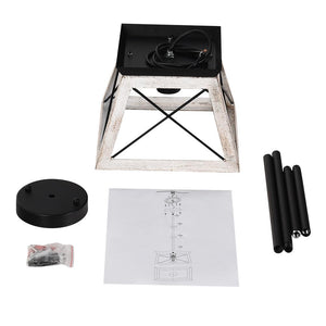 LightFixturesia-Modern Farmhouse Geometric Lantern Pendant Light-Pendant Light-Default Title-