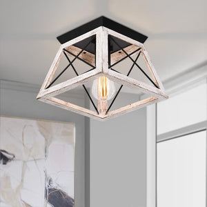 LightFixturesia-Modern Farmhouse Square Flush Mount Light-Flush Mount Light-Default Title-