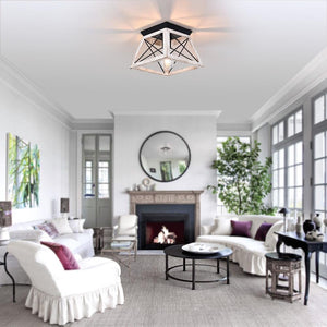 LightFixturesia-Modern Farmhouse Square Flush Mount Light-Flush Mount Light-Default Title-