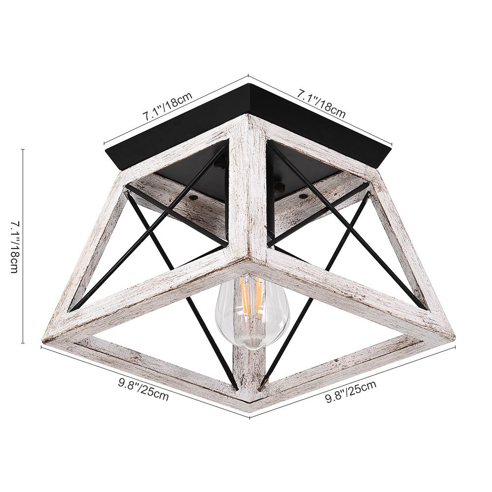 Modern Farmhouse Square Flush Mount Light | LightFixturesUSA, Geometric ...