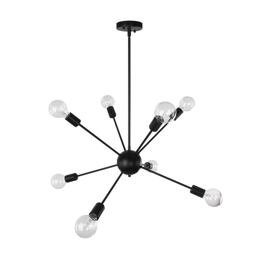 LightFixturesia-Modern Globe Black Sputnik Chandelier-Chandelier-8 Lt-