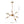 LightFixturesia-Modern Globe Multi-light Linear Sputnik Chandelier-Chandelier-Gold-6 Lt