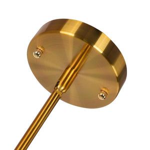 LightFixturesia-Modern Globe Multi-light Linear Sputnik Chandelier-Chandelier-Gold-6 Lt