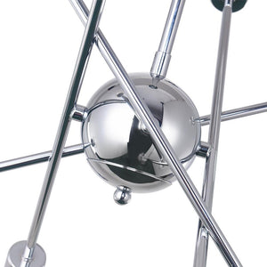 LightFixturesia-Modern Globe Multi-light Linear Sputnik Chandelier-Chandelier-Gold-6 Lt