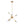 LightFixturesia-Modern Globe Multi-light Linear Sputnik Chandelier-Chandelier-Gold-6 Lt