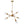 LightFixturesia-Modern Globe Multi-light Linear Sputnik Chandelier-Chandelier-Gold-8 Lt