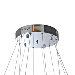 LightFixturesia-Modern LED Round Crystal Chandelier-Chandelier-Warm White-