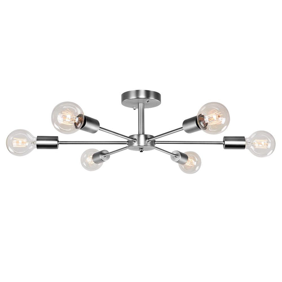 LightFixturesia-Modern Mid-century Semi Flush Sputnik Light-Semi Flush Light-Chrome-