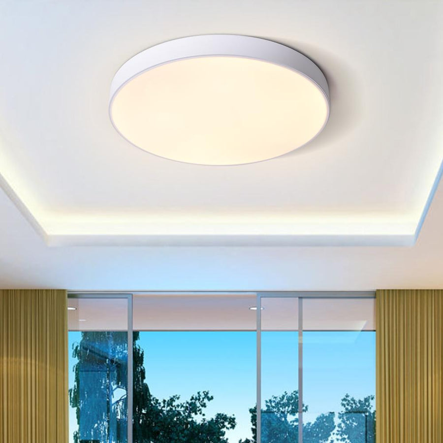 Minimalist LED Drum Flush Mount Ceiling Light