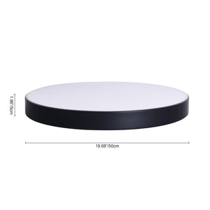 LightFixturesia-Modern Minimalist LED Drum Flush Mount Ceiling Light-Flush Mount Light-White-Warm White