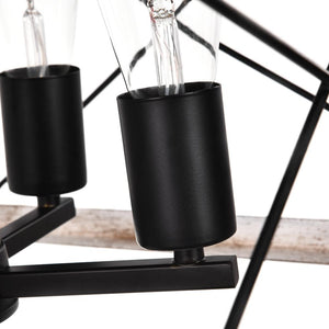 LightFixturesia-Modern Rustic Rectangular Lantern Chandelier-Pendant Light-Default Title-
