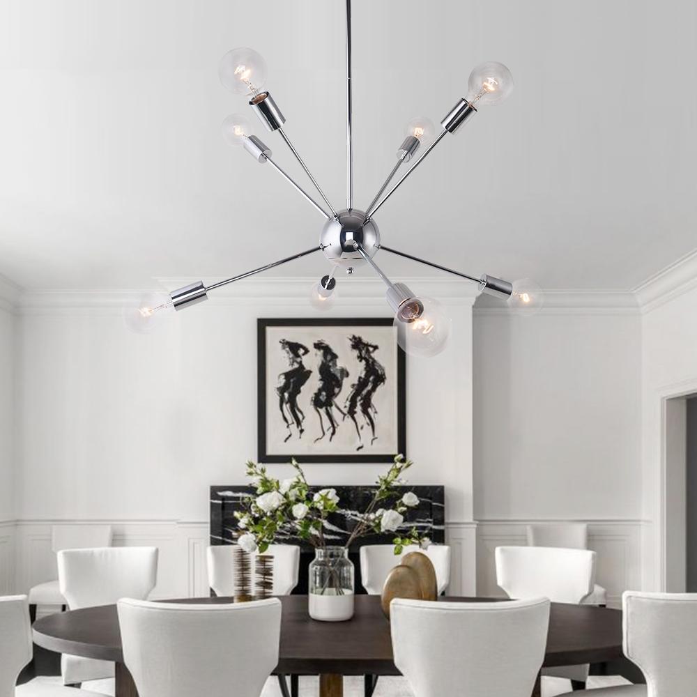 Modern Silver Sphere Chrome Sputnik Chandelier | LightFixturesUSA ...