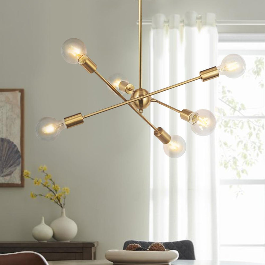 LightFixturesia-Modern Sphere Gold Sputnik Chandelier--Default Title-