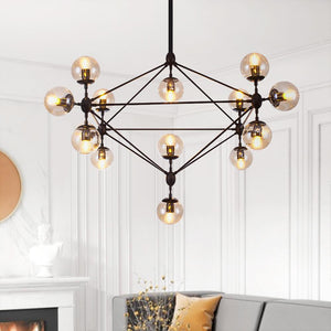 LightFixturesia-Modo Statement Geometric Chandelier-Chandelier-10 Lt-
